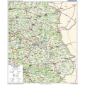 Plansza ścienna  Woj. lubelskie mapa administracyjno-samochodowa 100X120 1:185000