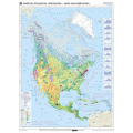 Plansza ścienna  Ameryka Północna i Środkowa - mapa krajobrazowa 120X160 1:7500000