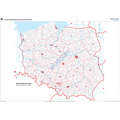 Plansza ścienna  Mapa konturowa Polski (administracyjna) 160X120 1:650000