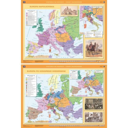 Mapa ścienna Nowa Era Europa napoleońska/Europa po kongresie wiedeńskim