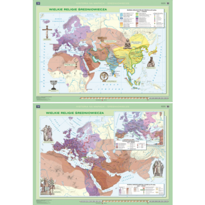 Mapa ścienna Nowa Era Wielkie religie średniowiecza