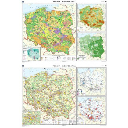 Mapa ścienna Nowa Era Polska Gospodarka – Przemysł i usługi/Gospodarka – Rolnictwo