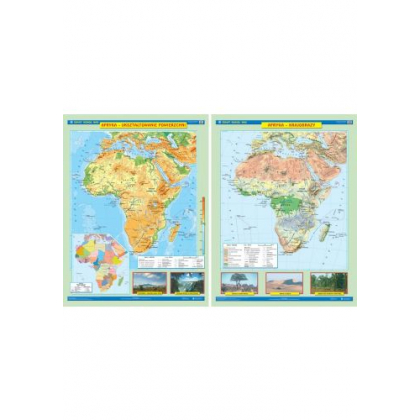 Mapa ścienna Nowa Era Afryka. Ukształtowanie powierzchni/Krajobrazy