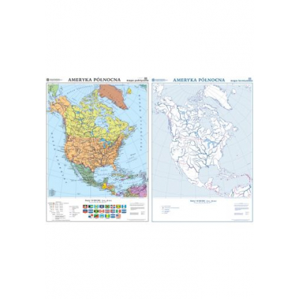 Mapa ścienna Nowa Era Ameryka Płn. Mapa polityczna/konturowa