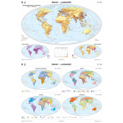 Mapa ścienna Nowa Era Świat. Ludność