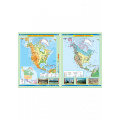 Mapa ścienna Nowa Era Ameryka Płn. Ukształtowanie powierzchni/Krajobrazy