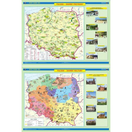 Mapa ścienna Nowa Era Polska. Skarby przyrody/Skarby kultury (2010)