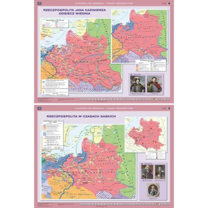 Mapa ścienna Nowa Era Rzeczpospolita Jana Kazimierza. Odsiecz Wiednia/ Rzeczpospolita w czasach saskich