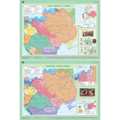 Mapa ścienna Nowa Era Unia Polski z Litwą/Państwa Jagiellonów