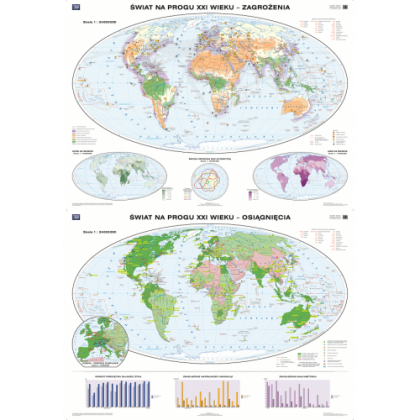 Mapa ścienna Nowa Era Świat na progu XXI wieku. Osiągnięcia/Zagrożenia (2009)