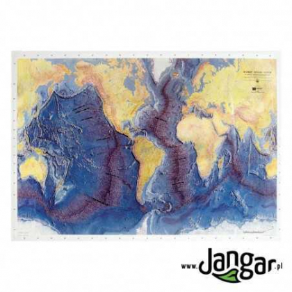Mapa ścienna Jangar plastyczna dna oceaniczngo wymiary: 99 x 66 cm.