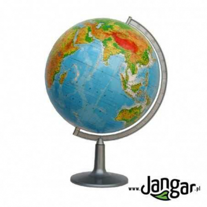 Pomoc dydaktyczna Jangar Duży globus fizyczny, średnica 42 cm