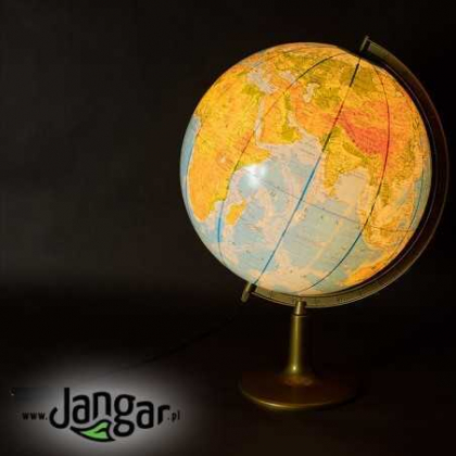 Pomoc dydaktyczna Jangar Duży globus fizyczny, średnica 42 cm, podświetlany