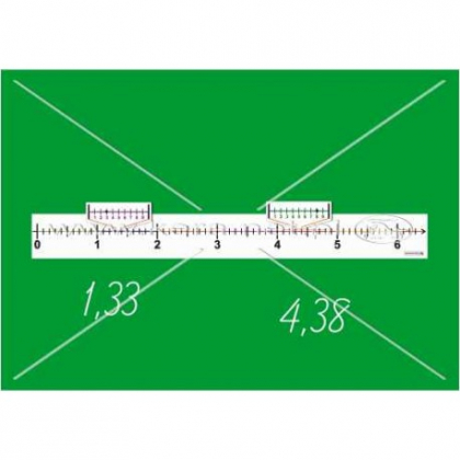 Plansza magnetyczna Kera Oś liczbowa magnetyczna z rozwinięciem setnych/tysięcznych
