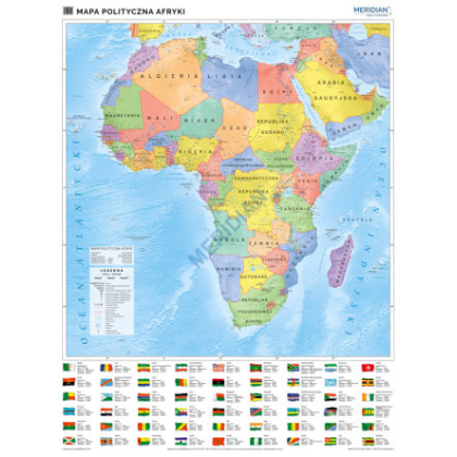 Plansza ścienna  Afryka - mapa polityczna 150X200 1:6500000