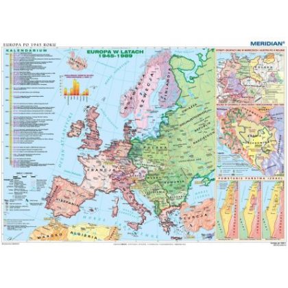 Plansza ścienna  Europa po 1945 r. 160X120 1:4000000