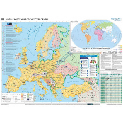 Plansza ścienna  NATO - Międzynarodowy terroryzm - mapa ścienna 200X150 1:3200000