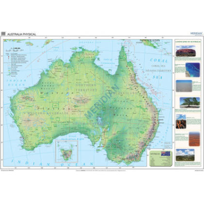 Plansza ścienna  Australia physical 160X110 1:3500000