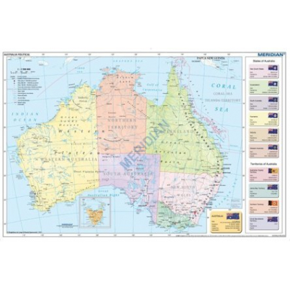 Plansza ścienna  Australia political 200X150 1:2800000