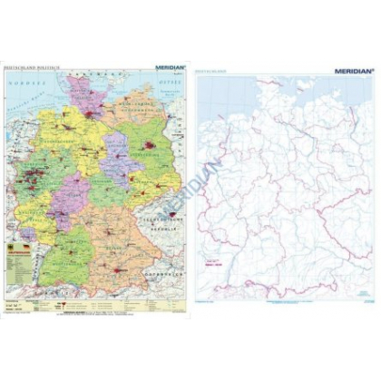 Plansza ścienna  DUO Deutschland politisch - stumm 120X160 1:610000