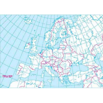 Plansza ścienna  DUO Europa physisch - stumm 120X160