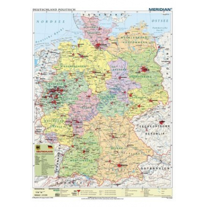 Plansza ścienna  Deutschland politisch 120X160 1:610000