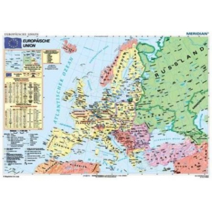 Plansza ścienna  Europäische Union ( neuste Fassung ) 200X150 1:3200000