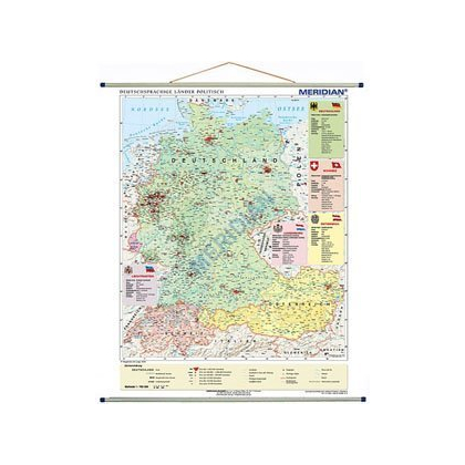 Mapa ścienna  Deutschsprachige Länder politisch 70X100 (mały format)