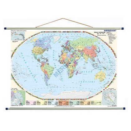 Mapa ścienna  Świat polityczny 100X70 (mały format)