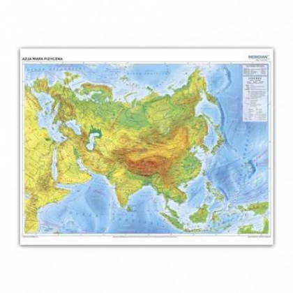 Mapa ścienna Jangar Azja - ścienna mapa fizyczna