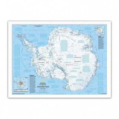Mapa ścienna Jangar Antarktyda - fizyczna
