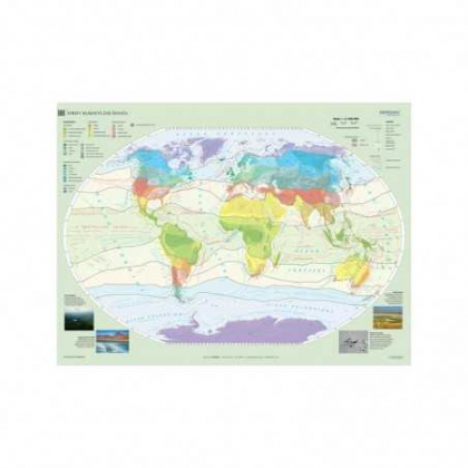 Mapa ścienna Jangar Strefy klimatyczne świata 160x120 cm