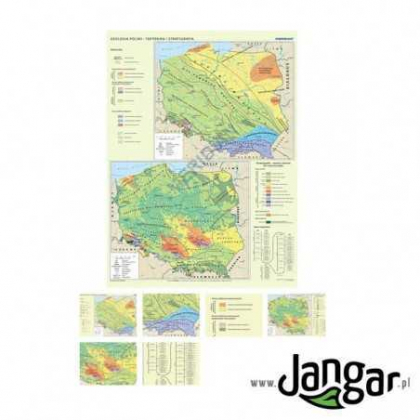 Mapa ścienna Jangar Geologia Polski - tektonika i stratygrafia